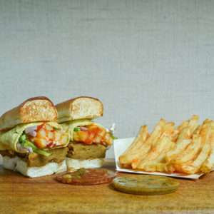 Double Anda Chicken Roll Burger