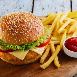 Patty Burger With Fries